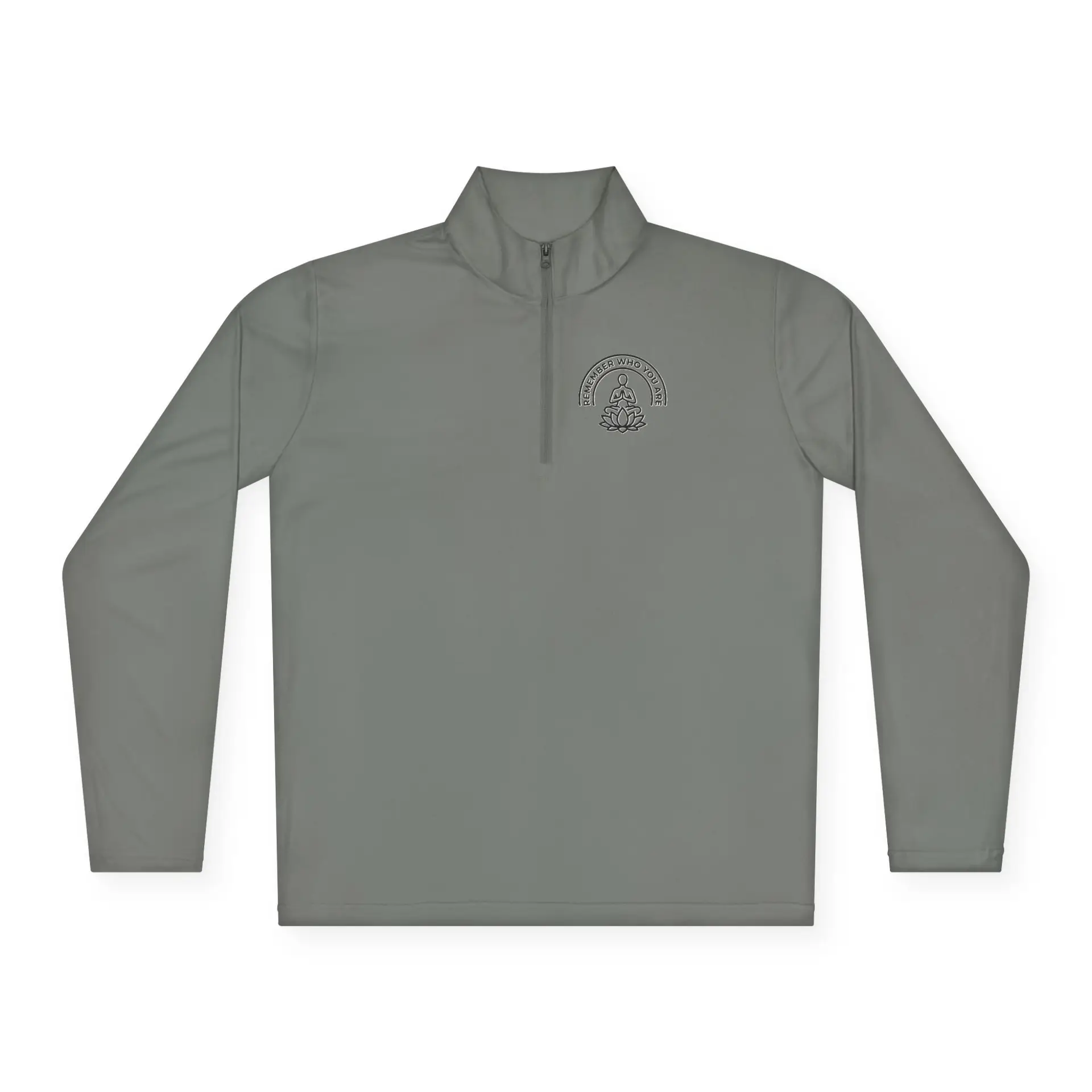 Remember Who You Are Quarter-Zip Pullover — Lotus Meditation Pullover