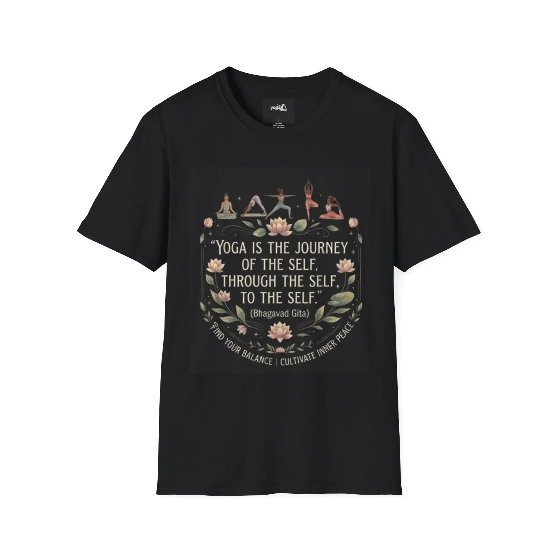 Yoga Journey T-Shirt — “Yoga is the Journey of the Self” Inspirational Tee