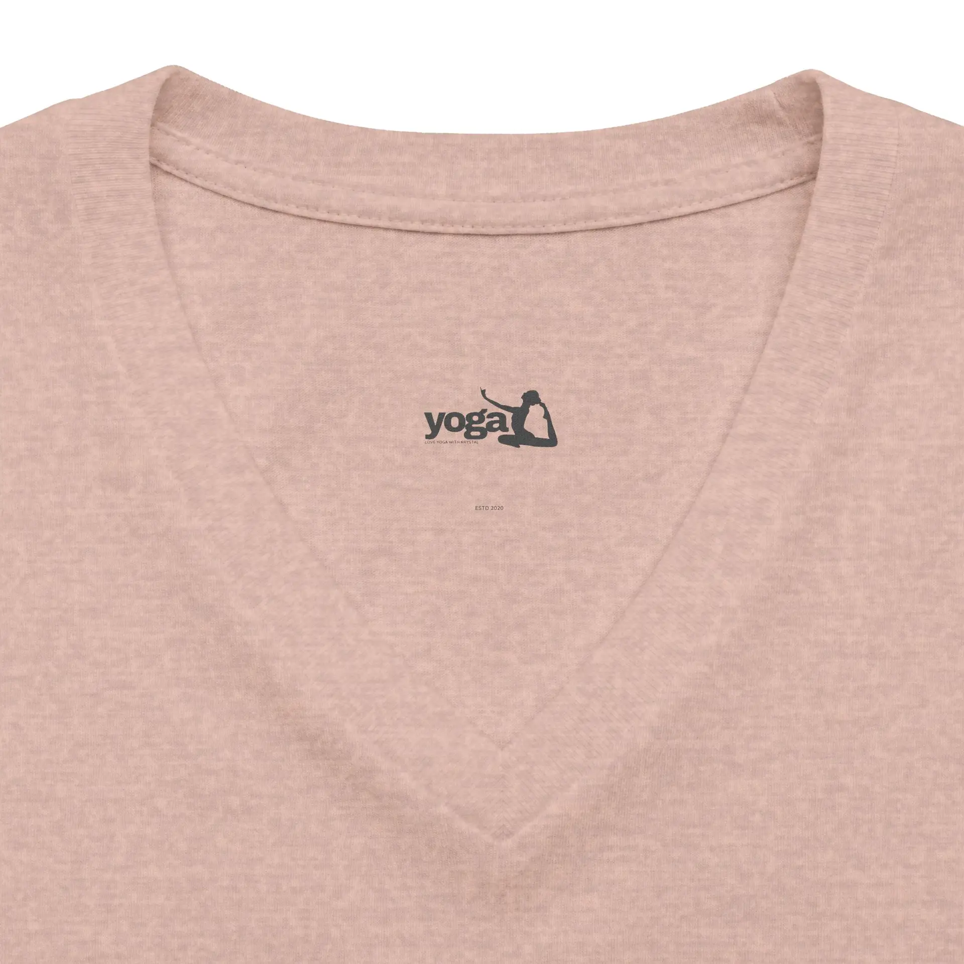 Women’s V‑Neck Chakra Yoga Tee — Sacred Geometry & Mantra Design