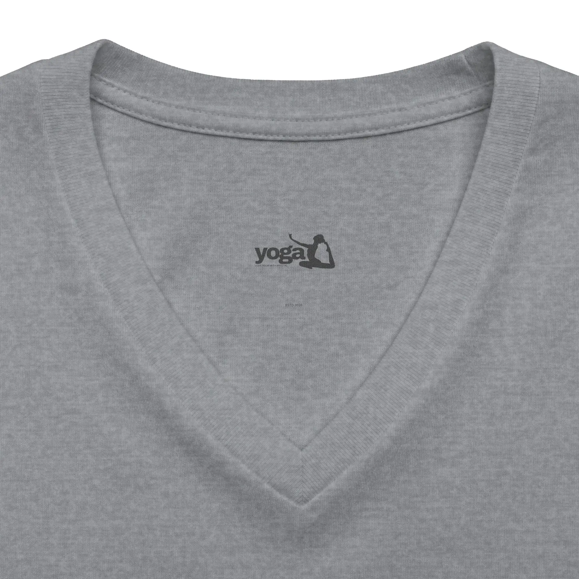 Women’s V‑Neck Chakra Yoga Tee — Sacred Geometry & Mantra Design